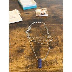 Nakamol Blue Lapis Lazuli Pendant Necklace Double Strand Boho Chic NEW 29in